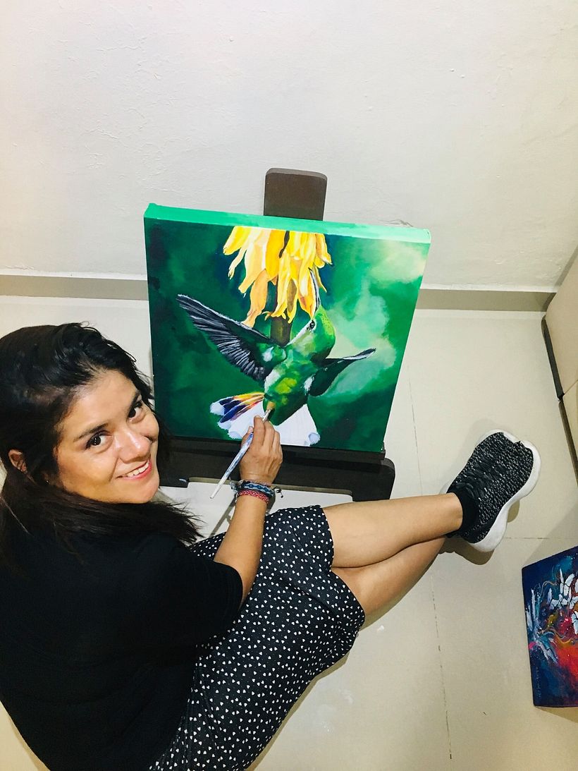 PINTURA QUE HICEN EN ACRILICO SOBRE TELA