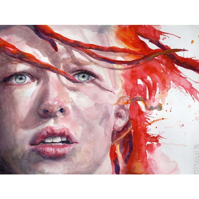 5 Finish with watercolour pencils