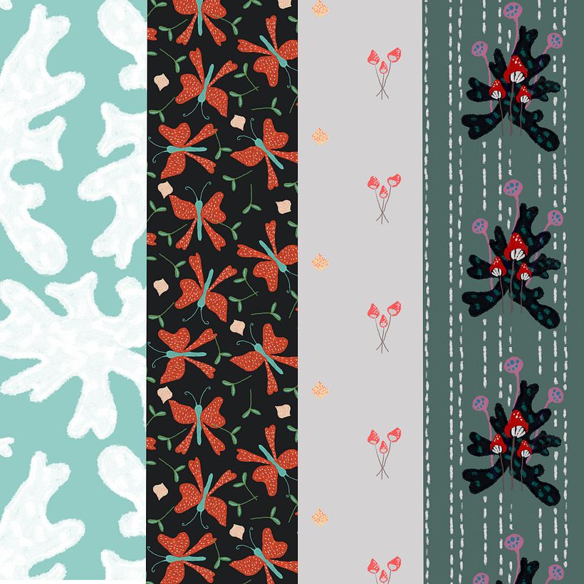 My project in Illustrated Pattern Design course 4