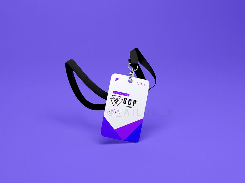mockup de id card con logo viejo
