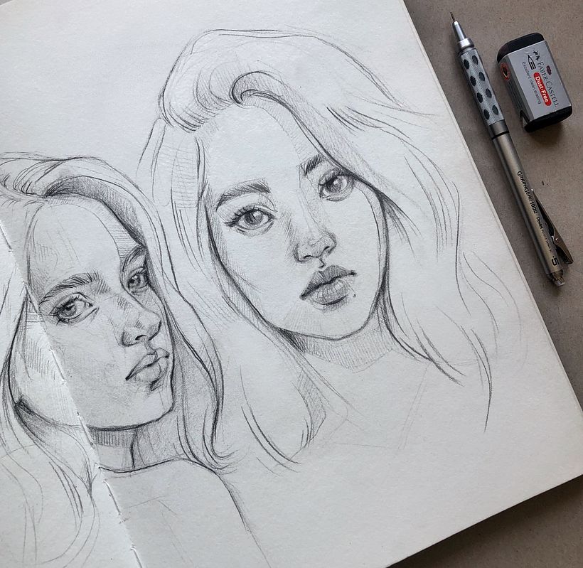 My project in Portrait Sketchbooking: Explore the Human Face course 4