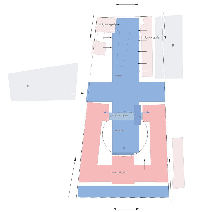 Conception (red: existing building)