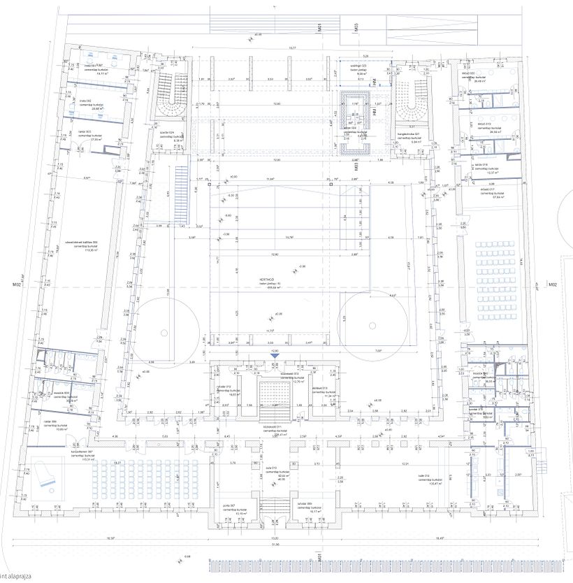 ground floor (new elements in blue)