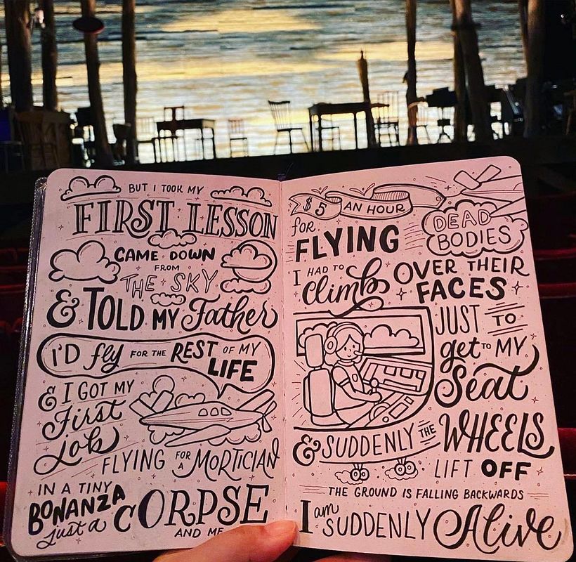 Illustrating and Lettering Song Lyrics to "Me and the Sky" 2