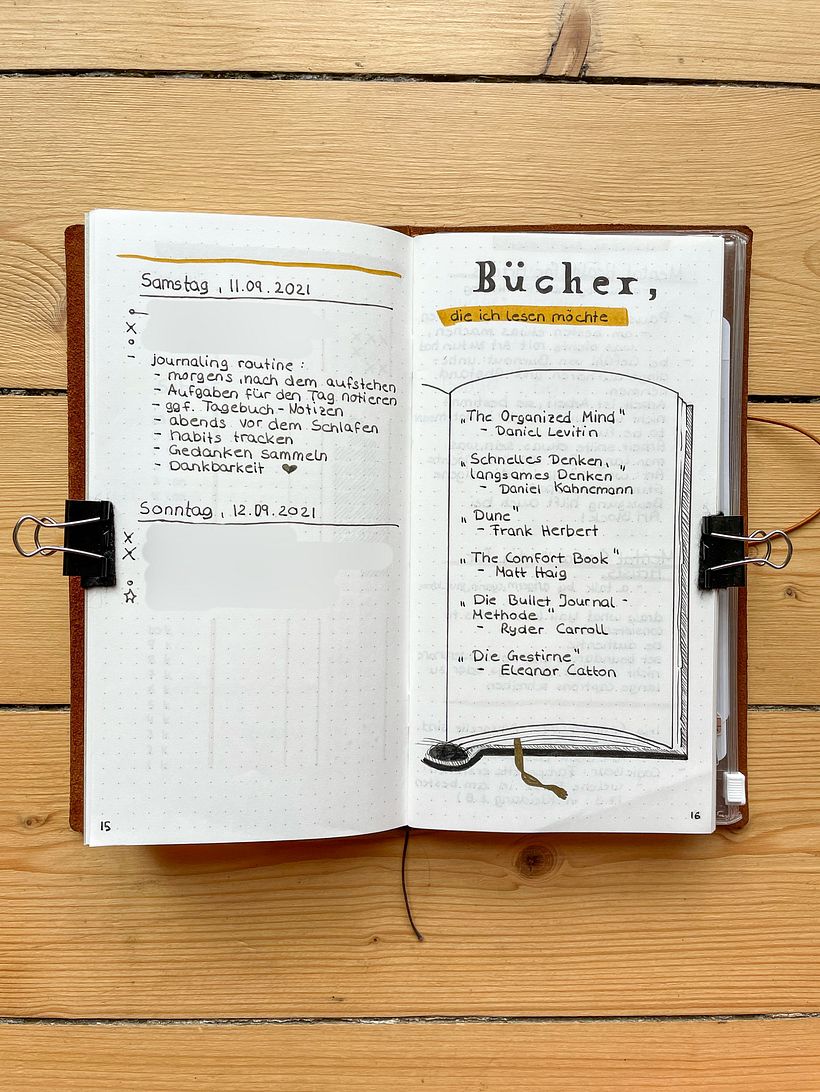 daily/weekly log and reading list
