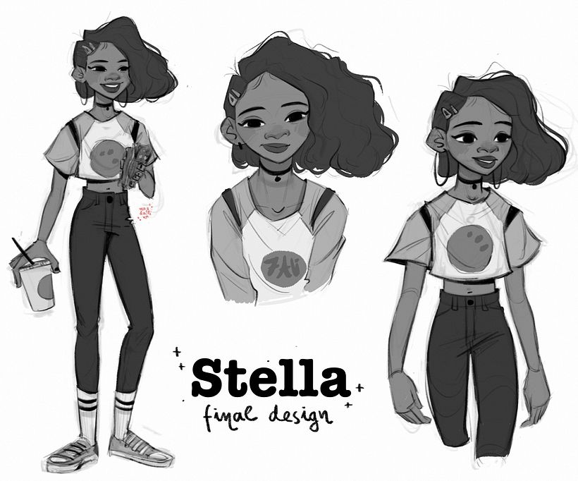 Some sketches of the final design 