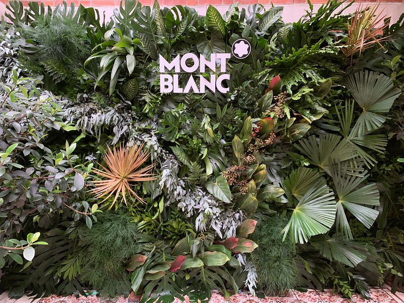 A floral installation for Montblanc.