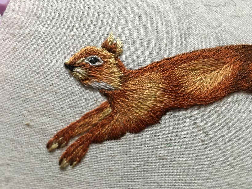 Mi Proyecto del curso: Bordado con needle painting: recrea la belleza de la vida salvaje 2