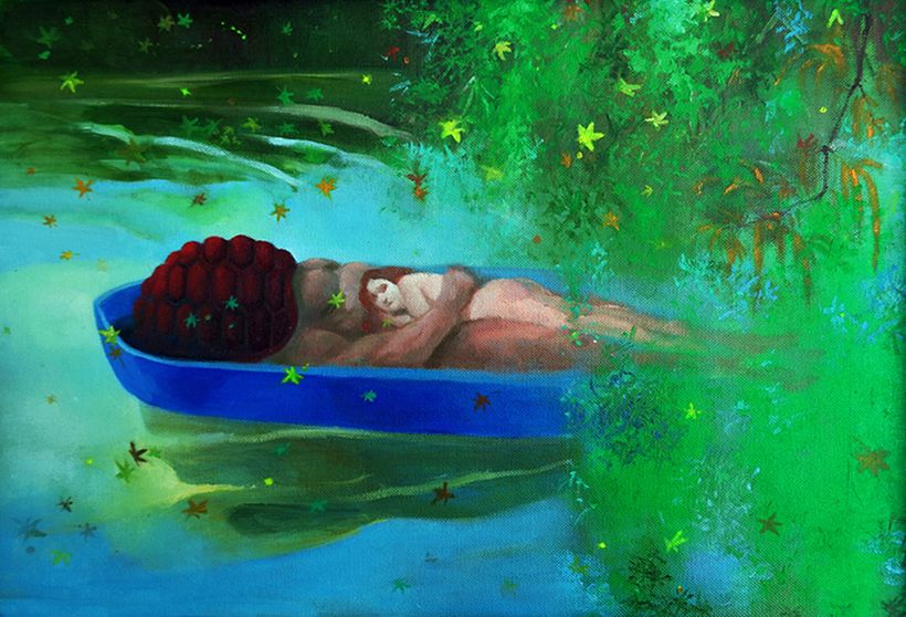 Donde habita el deseo: Oleos. Rosa mística y medula son algunas de mis series temáticas en las que desarrollo un imaginario personal que me permite indagar dentro del universo femenino.. 7