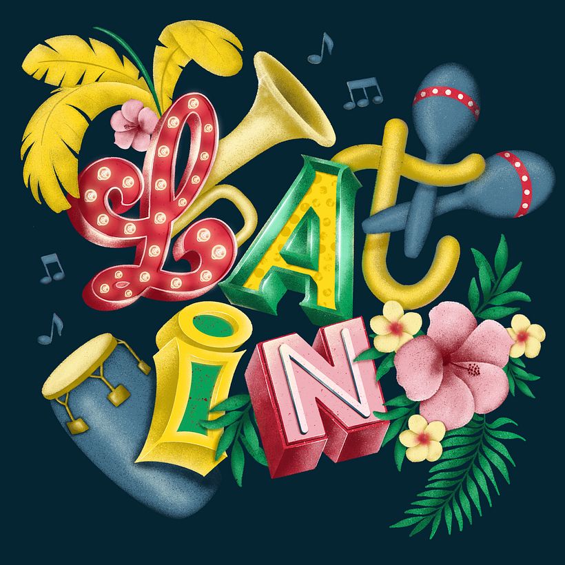 Lettering and illustrations