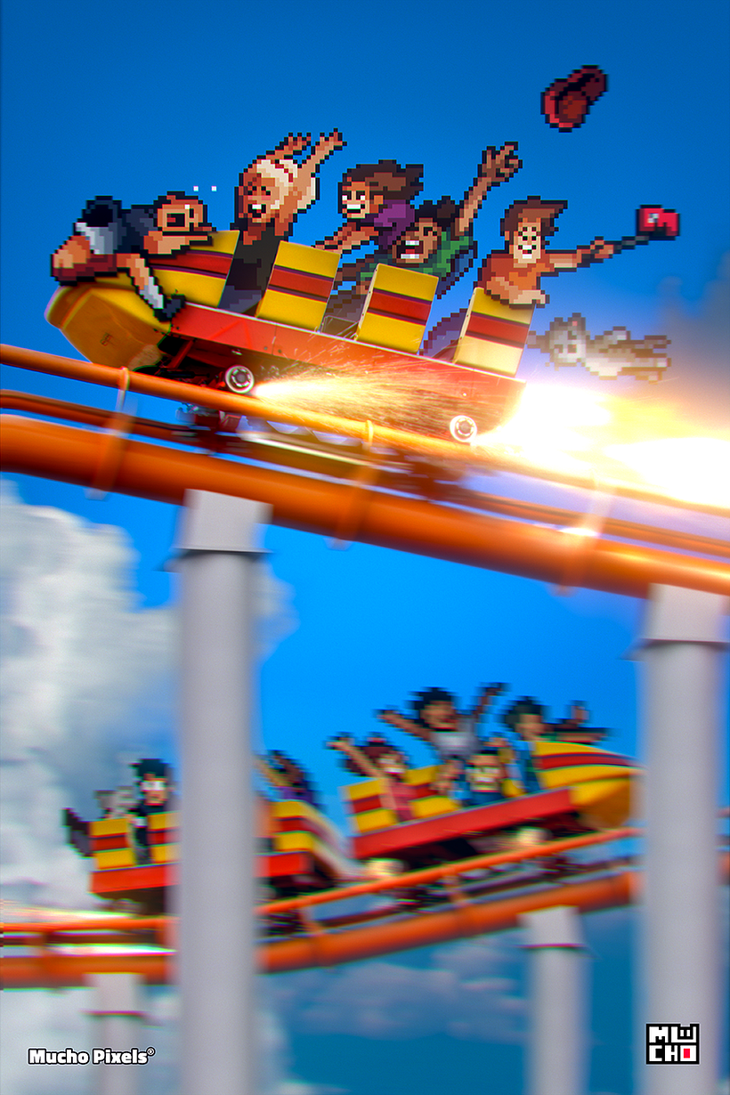 El pixel art recrea la imagen de  antiguos videojuegos para PC, videoconsolas y juegos para teléfonos móviles. 