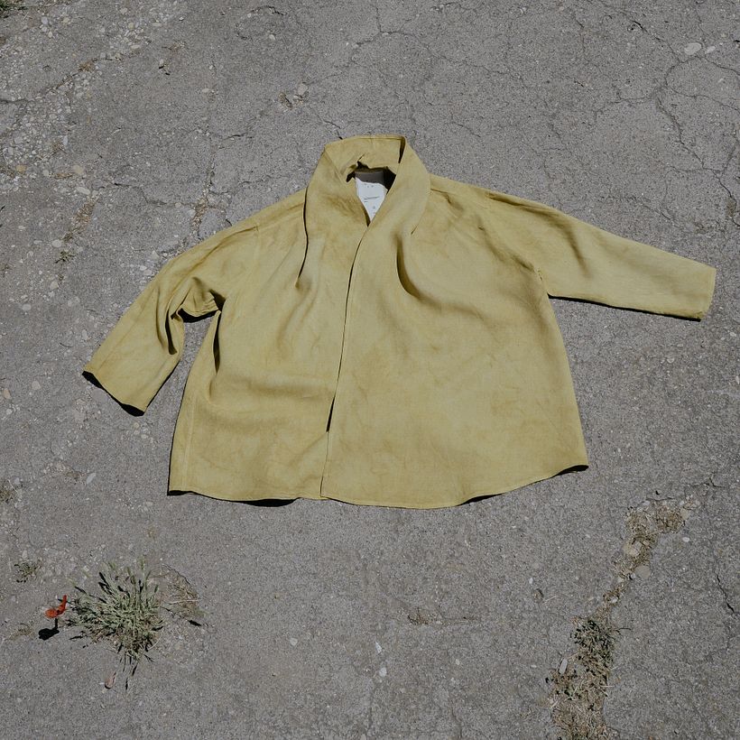 /yellow dye on linen 4