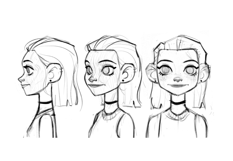 Turnaround that really helped me when doing the expressions and some poses of her