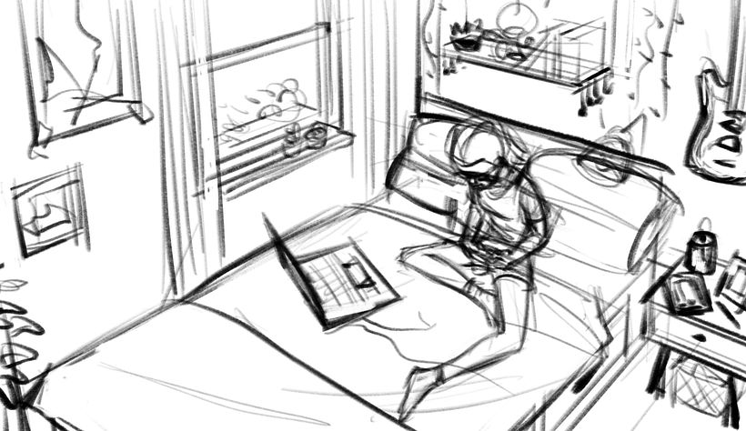 A super rough exploration of Ramona in her room