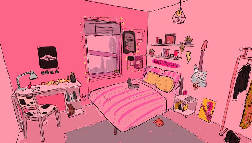 These are just the flat colours and I build the lighting on top of that. 