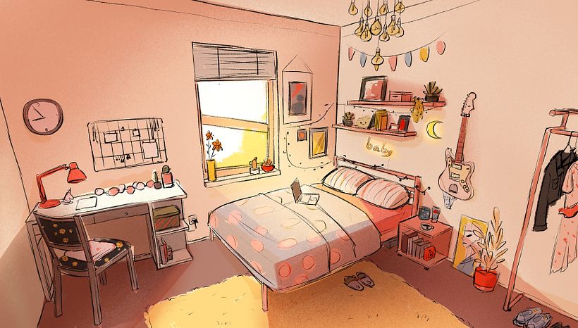 Same room but if Ramona was a very neat person