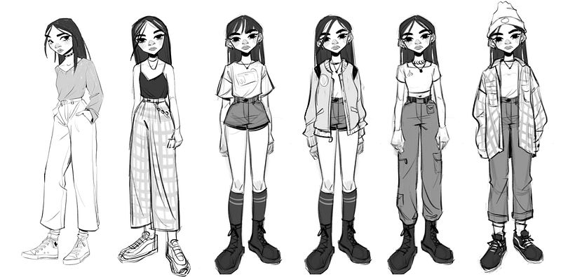 Some outfit designs of Céline 