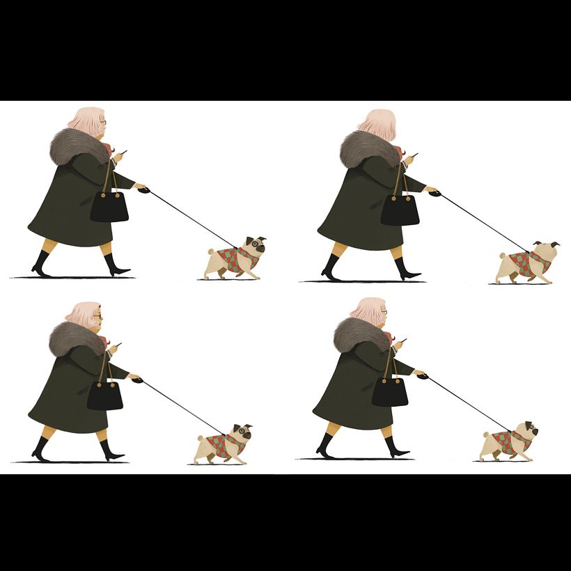 Diseño de poses para posterior animación por parte de Elastic.