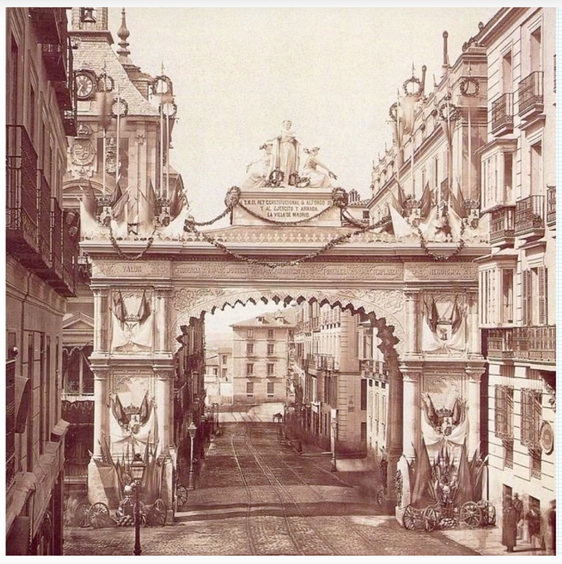 Los arcos del triunfo son diseños efímeros.