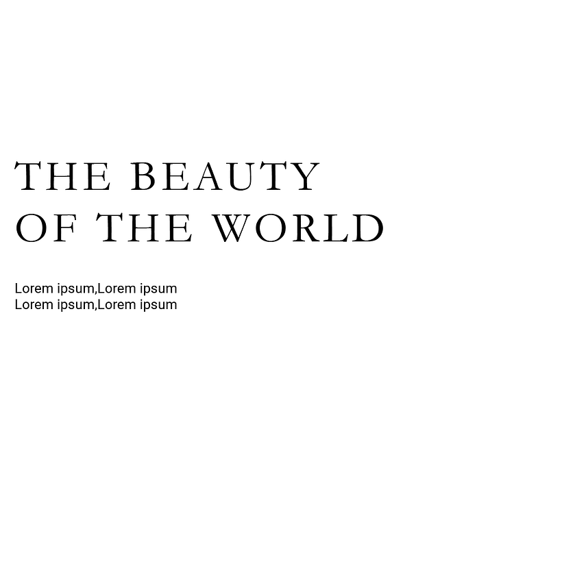 I chose the fonts Garamond and Roboto.