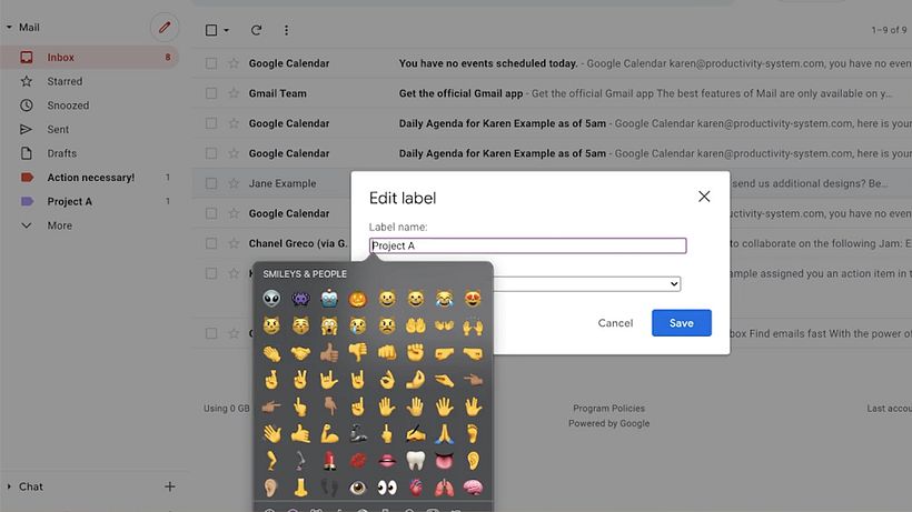Emojis são uma forma de organizar visualmente o conteúdo