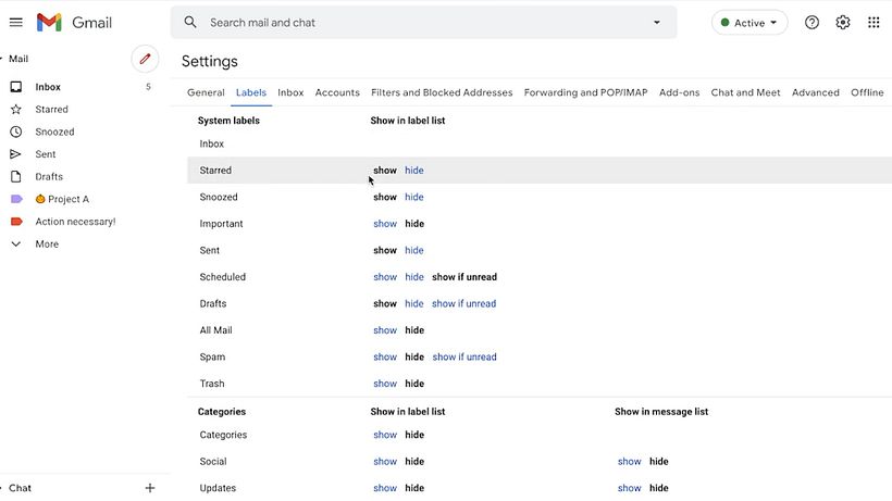 Marcadores podem sobrecarregar seu e-mail