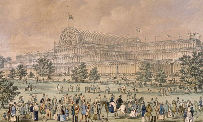 El Crystal Palace retratado el año de su construcción.
