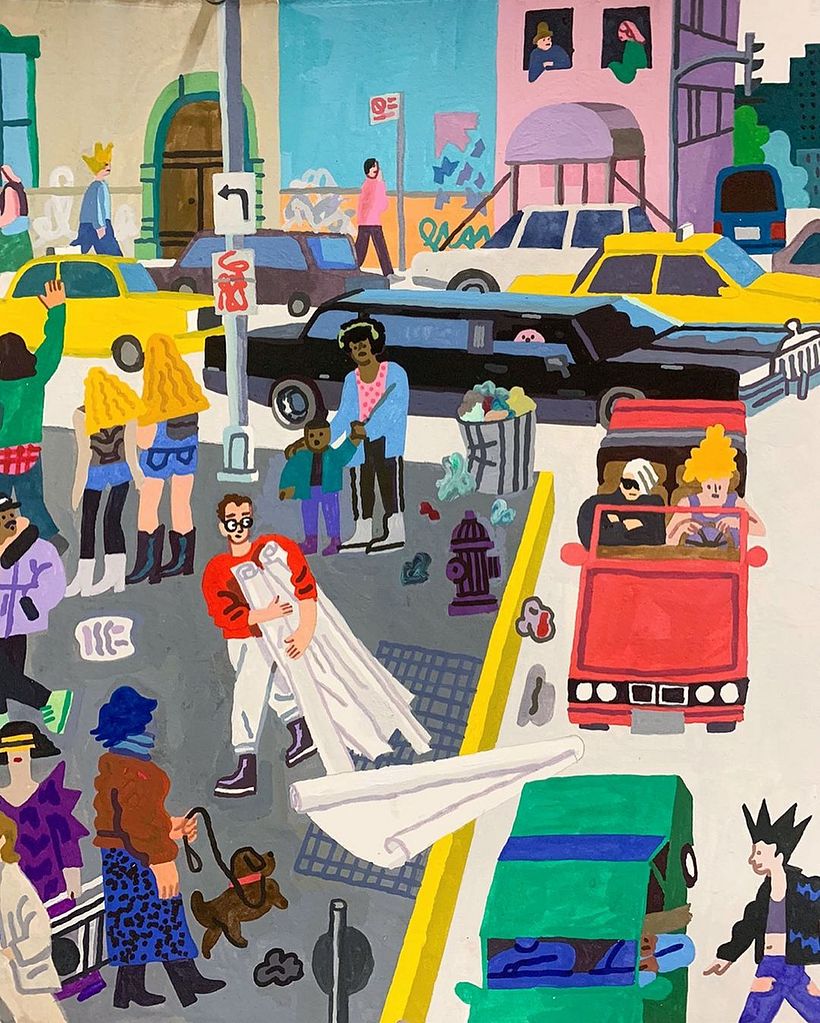 Illustration for the book 'Drawing on Walls - A story of Keith Haring', by Josh Cochran.