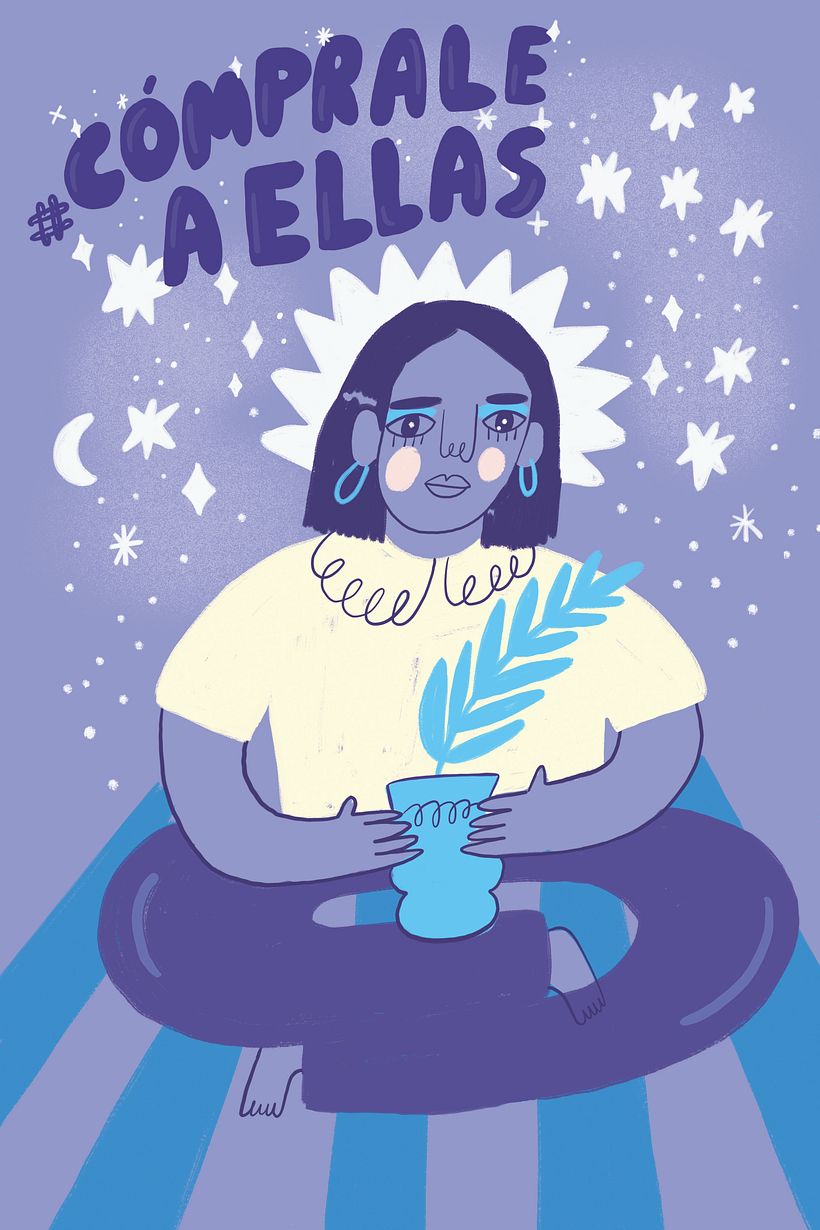 Buy from her - Facebook Latam - Traditional illustration