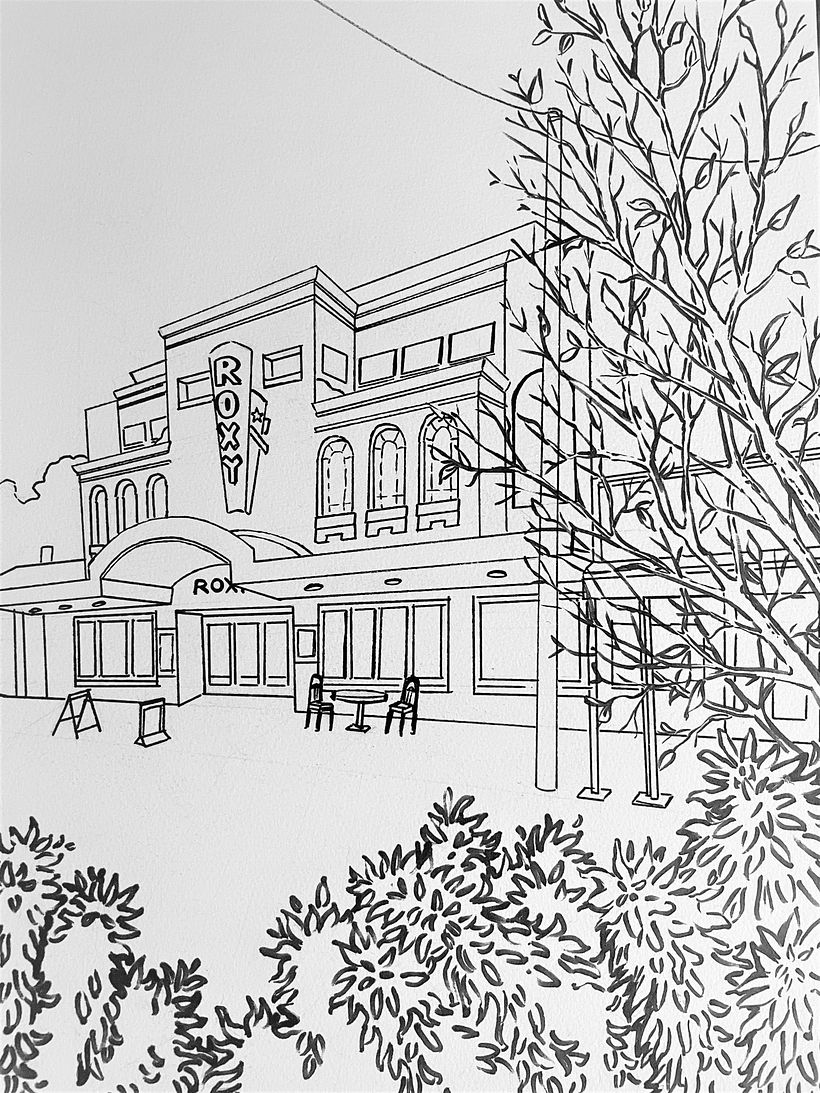 pencil and ink