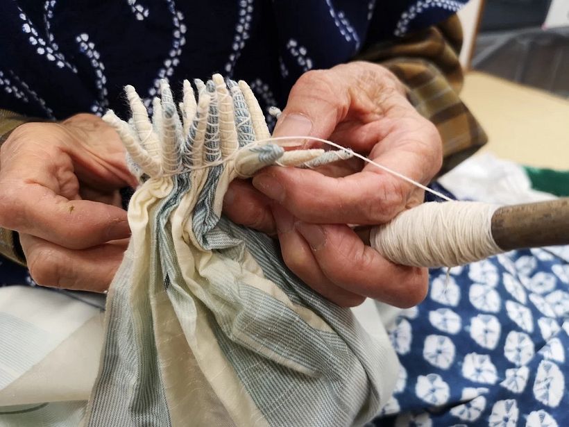 Shibori is a Japanese tie-dye technique.