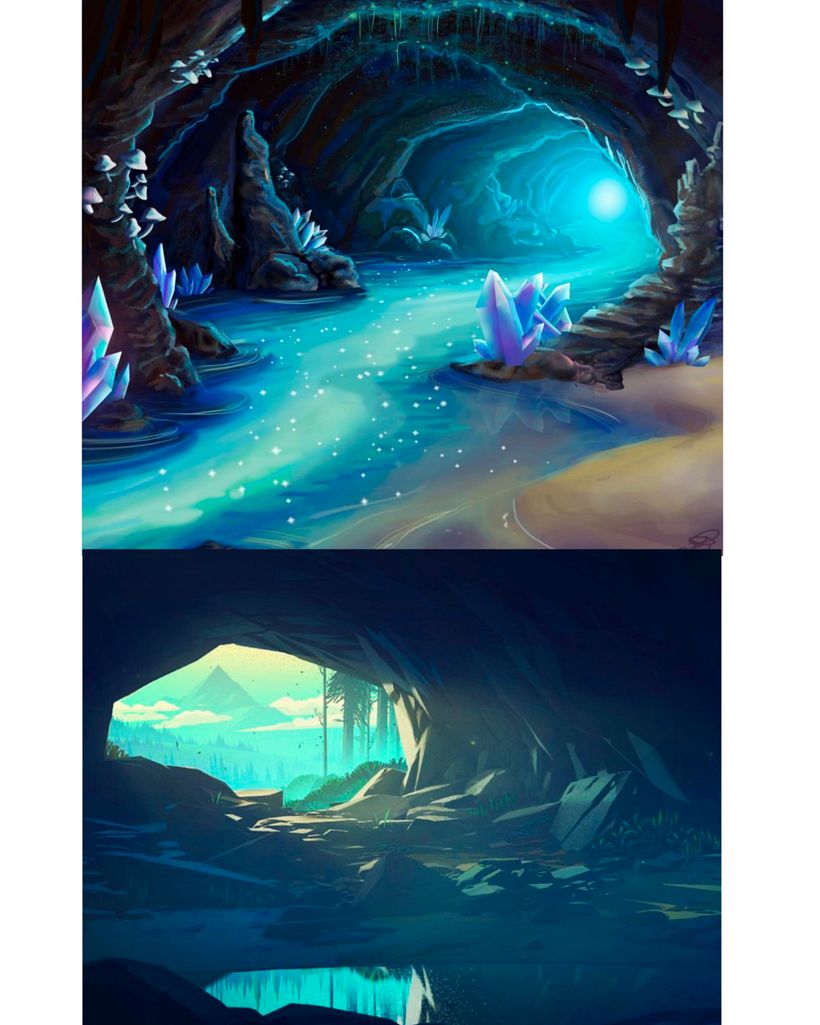 Inspiration board for the background 