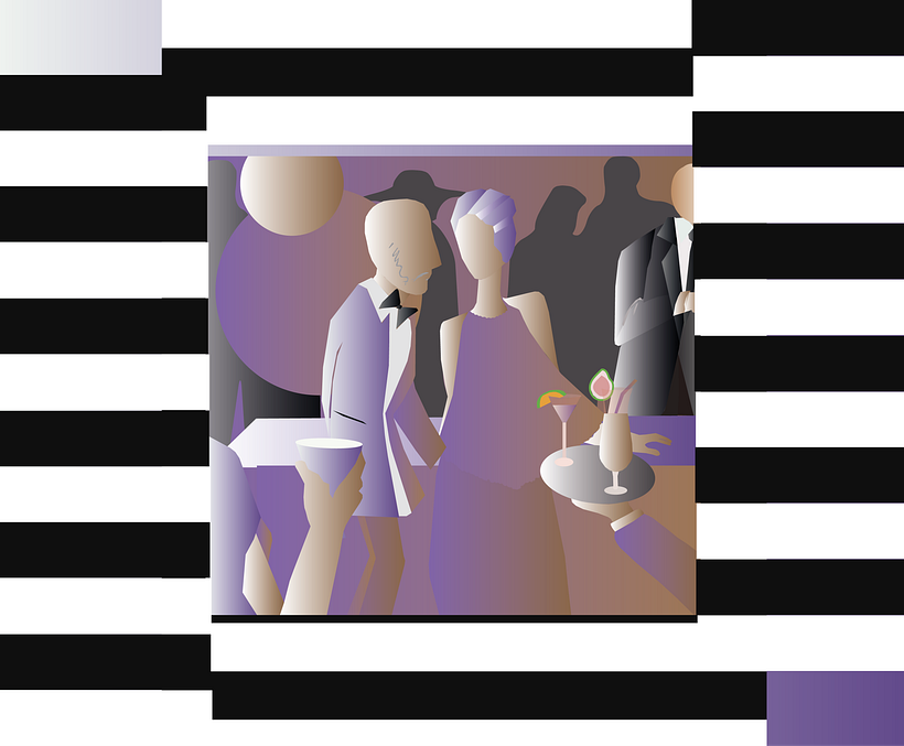 My project in Art Deco Style for Digital Illustration course 3