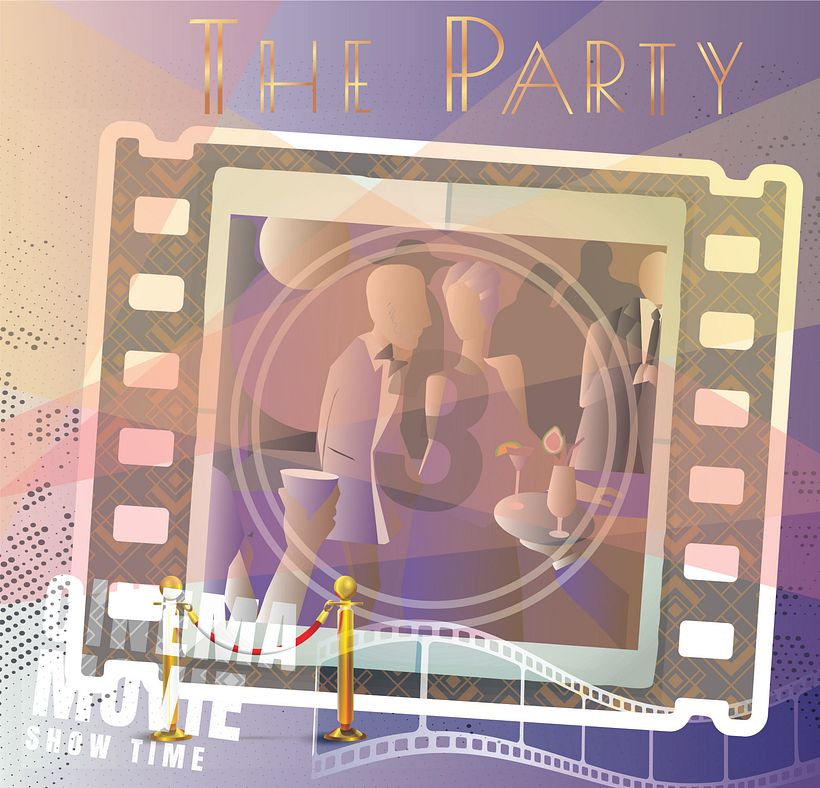 My project in Art Deco Style for Digital Illustration course 4