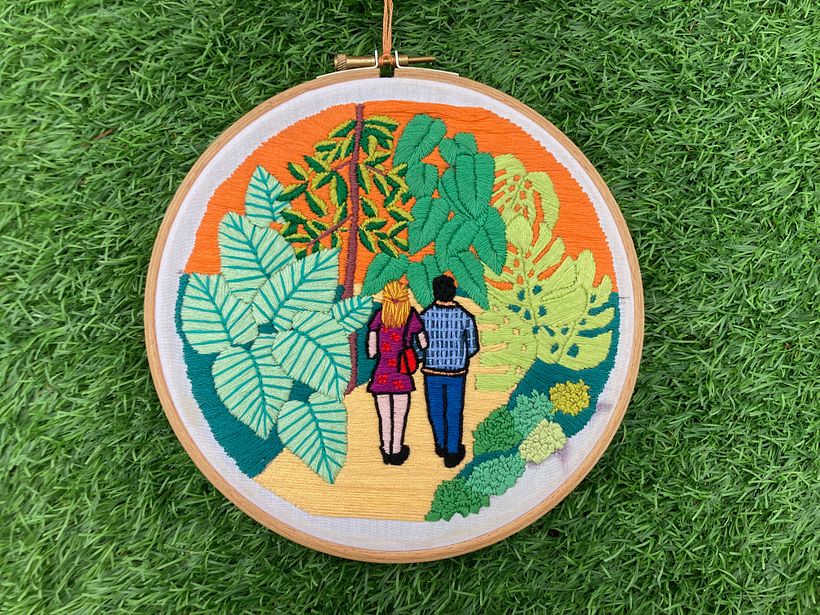 My project in Introduction to Botanical Embroidery course 1