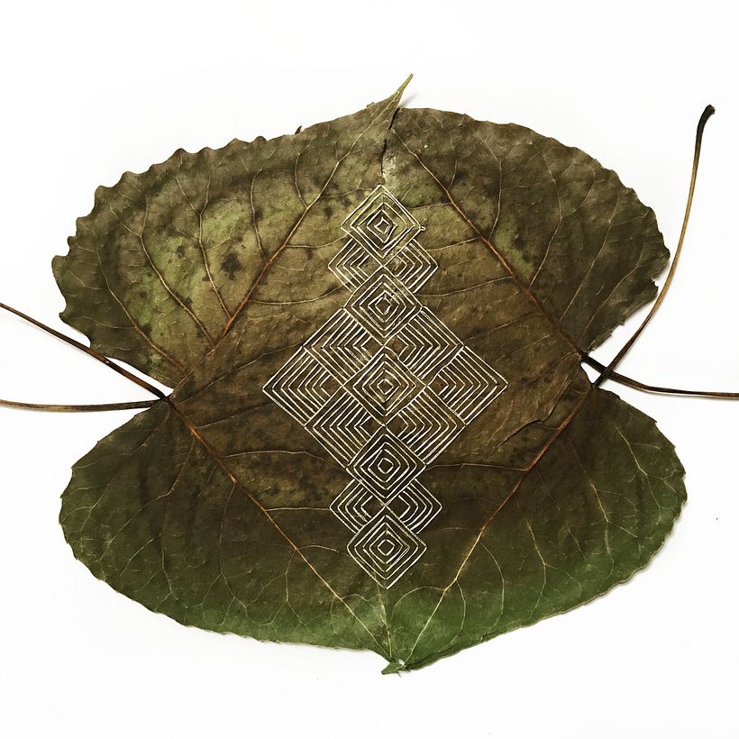 Embroidered Poplar Leaves