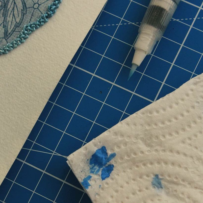 con acuarelas pinté la palabra