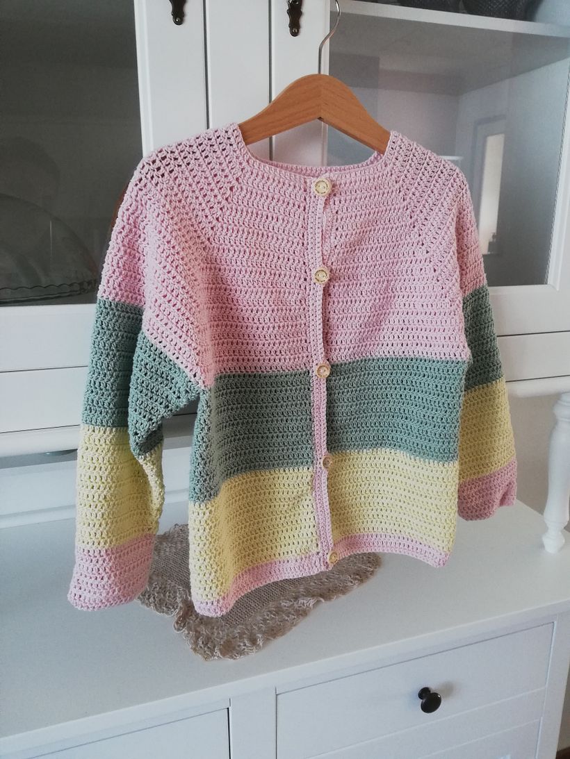 Cardigan "ice cream" per la mia bimba di 5 anni.
