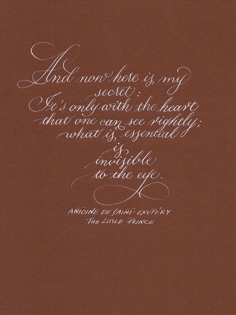My project in English Calligraphy from A to Z course 3