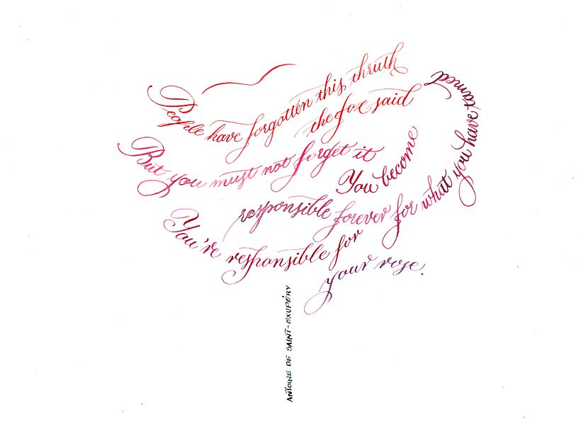 My project in English Calligraphy from A to Z course 4