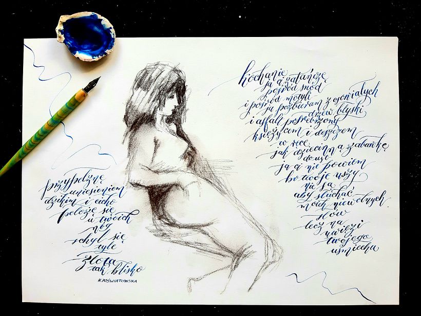 My project in English Calligraphy from A to Z course 6