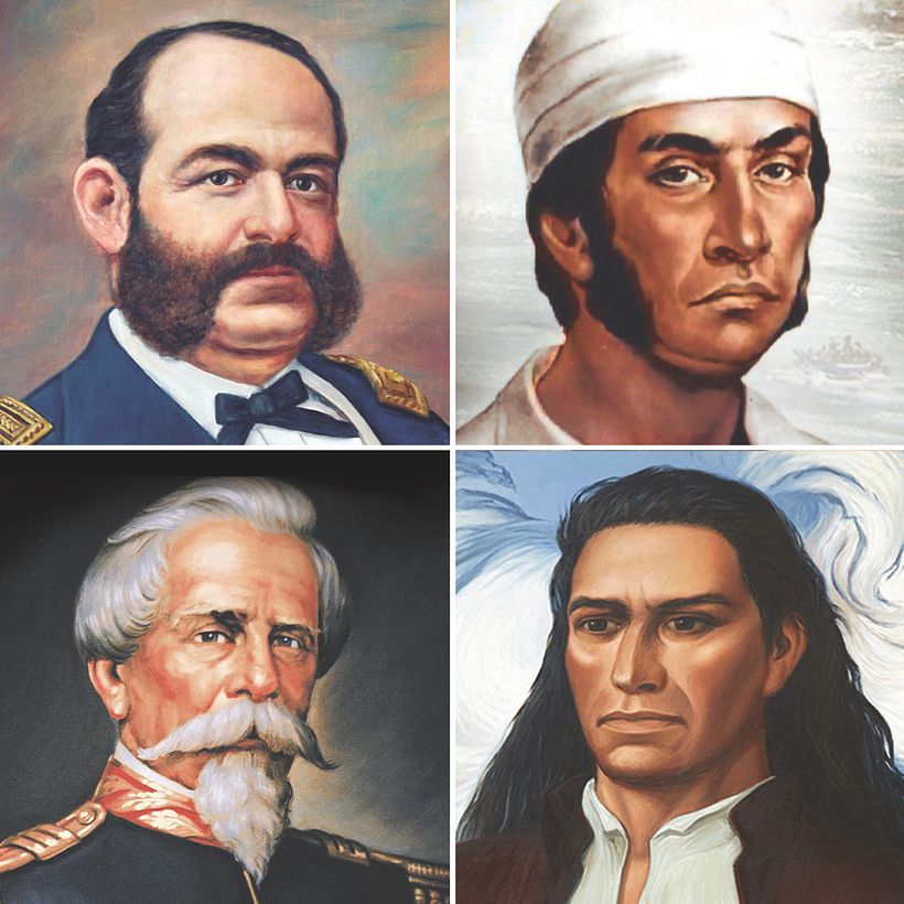 retratos a óleo dos heróis da independência