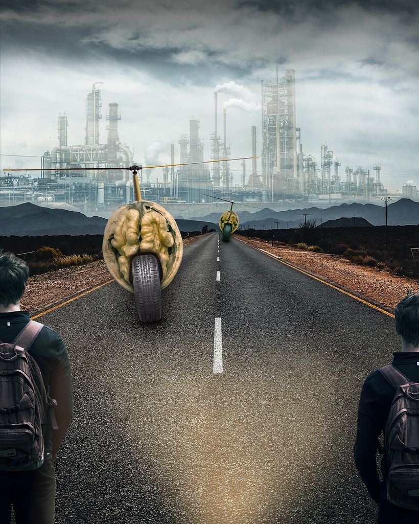 My project in Magical Photomontage in Photoshop: Creating Visual Metaphors course 1