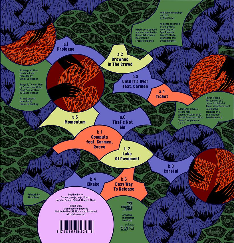 Illustration de pochette de l'album "Front Row" - plat 4