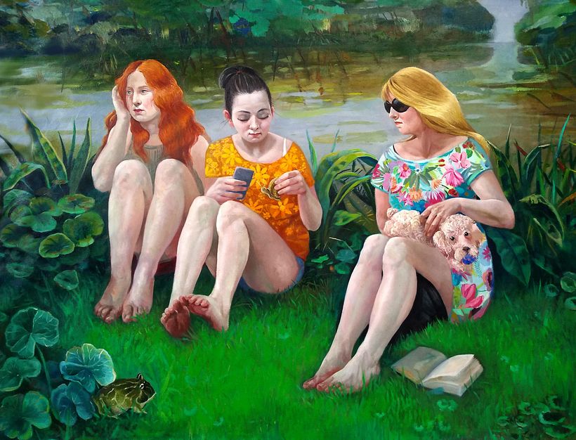 Humedales. 190 x 140 cm. Oleo sobre tela