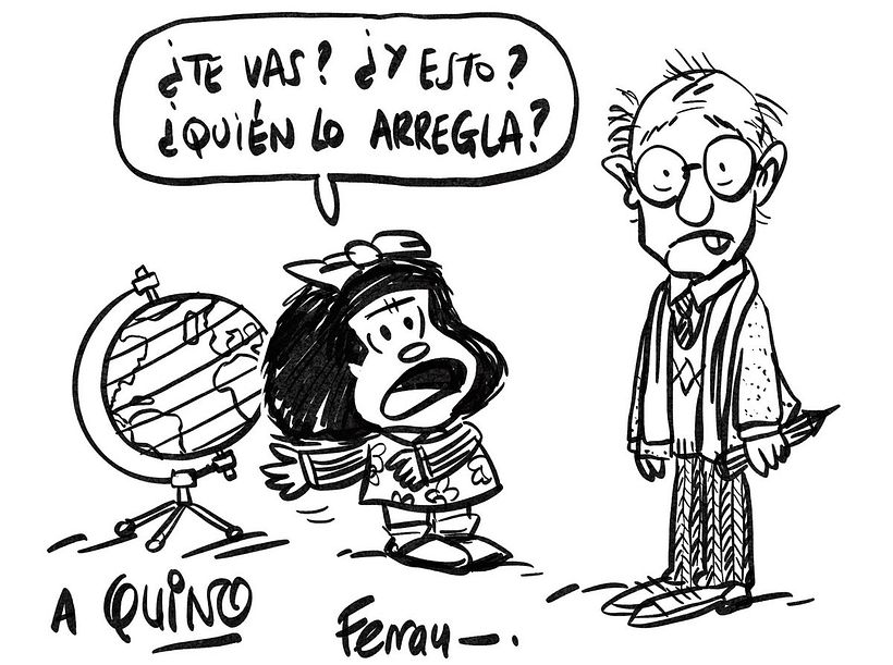 Quino falleció el 30 de septiembre en 2020. Por Ferray.