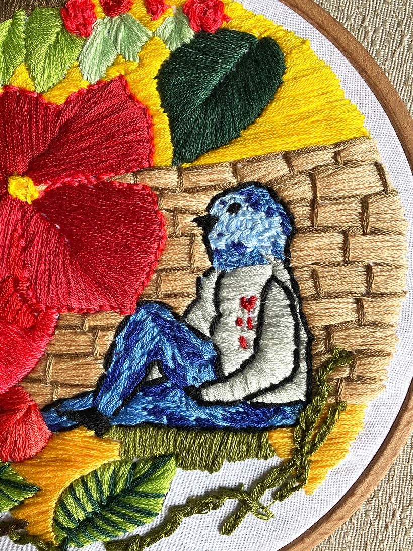 My project in Introduction to Botanical Embroidery course 3