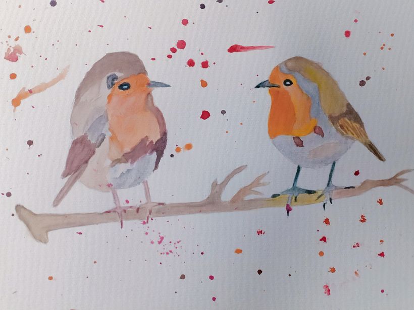My project in Artistic Watercolor Techniques for Illustrating Birds course 4