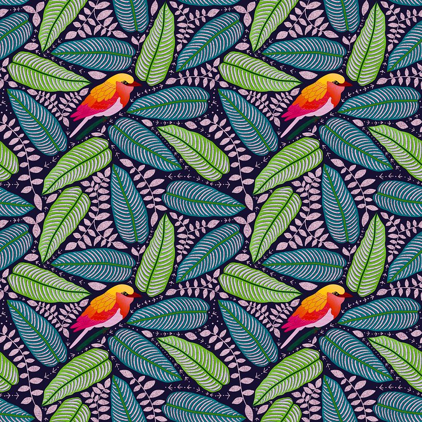 Tropical pattern on Procreate 1