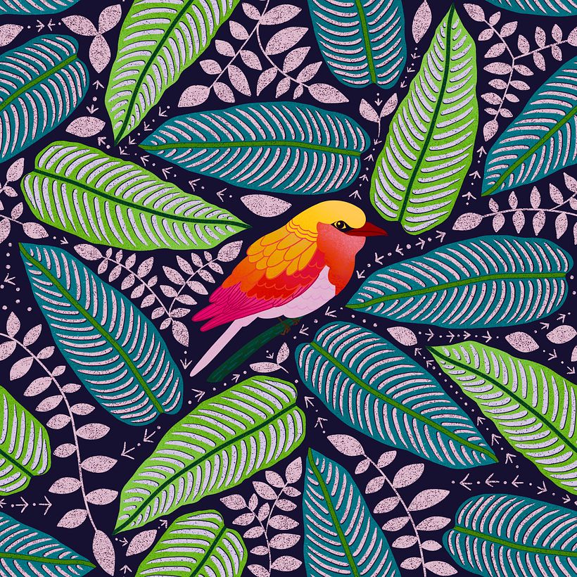 Tropical pattern on Procreate 2